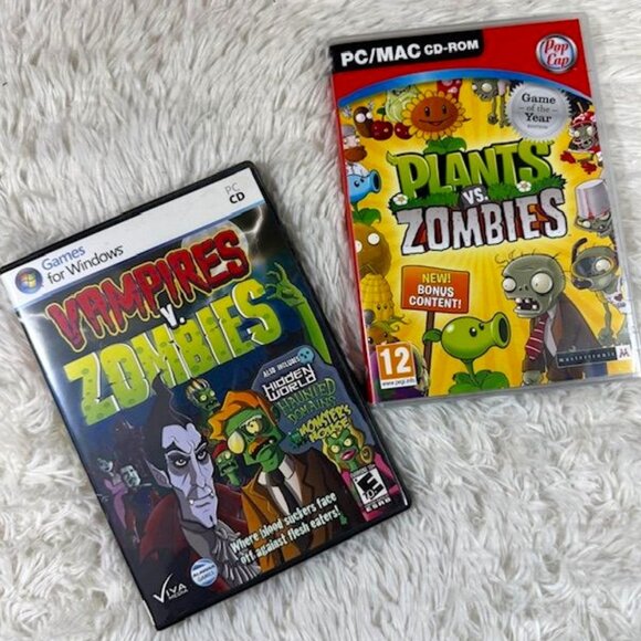 Plants V. Zombies + Vampires V. Zombies PC CD-ROM Set - Picture 1 of 16